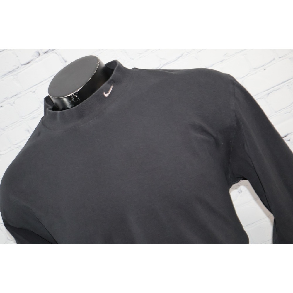 Nike Golf Mock Turtle Neck Shirt Mens XXL Black Embroidered Swoosh **